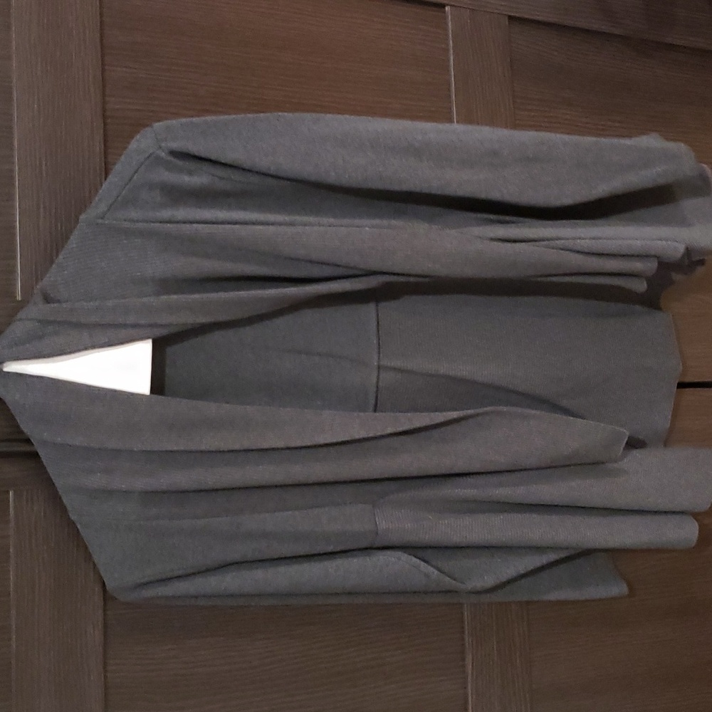 Charcoal soft knit cardigan plus 1